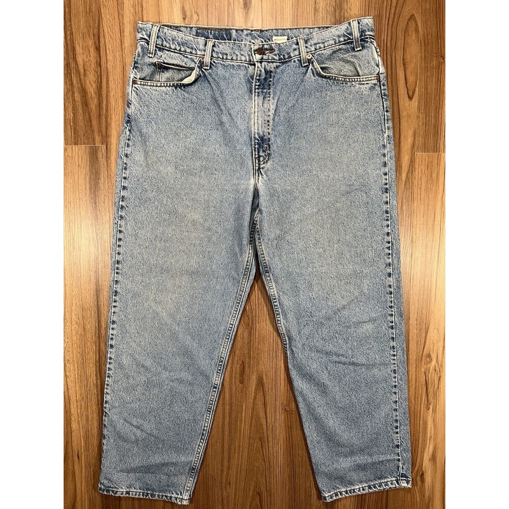 Vintage Levi's 550 Orange Tab Jeans Relaxed Fit 1997 Mens Size 40x30